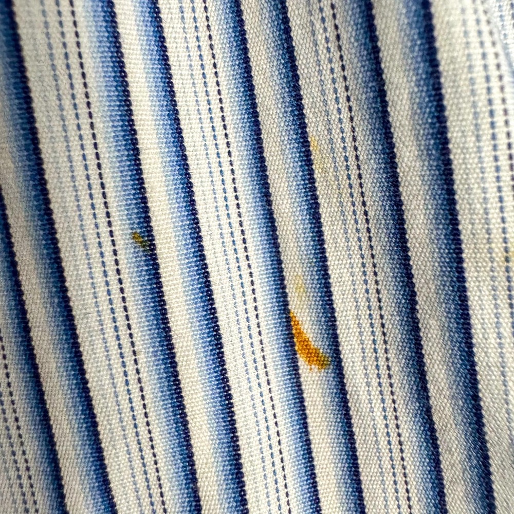 Polo Ralph Lauren Shirt Mens Large Blue Stripe Anchor Nautical Button Down Work - Picture 9 of 12